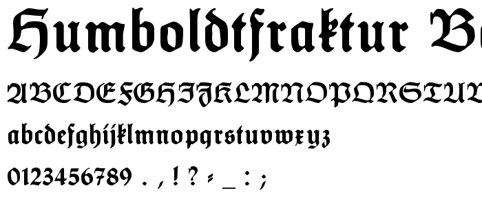 HumboldtFraktur Bold font